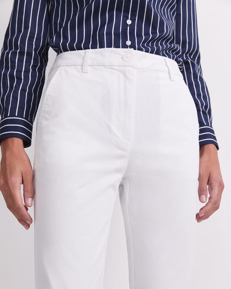 Laura Straight Chino Pant in WHITE