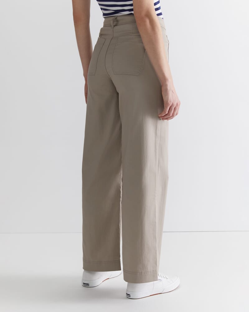 Evie Wide Leg Pant in LATTE