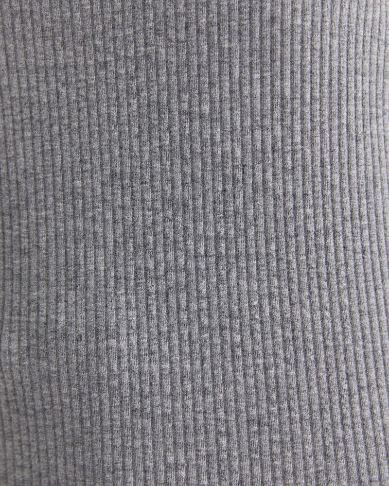 Allie Scoop Rib Tee in CHARCOAL MELANGE