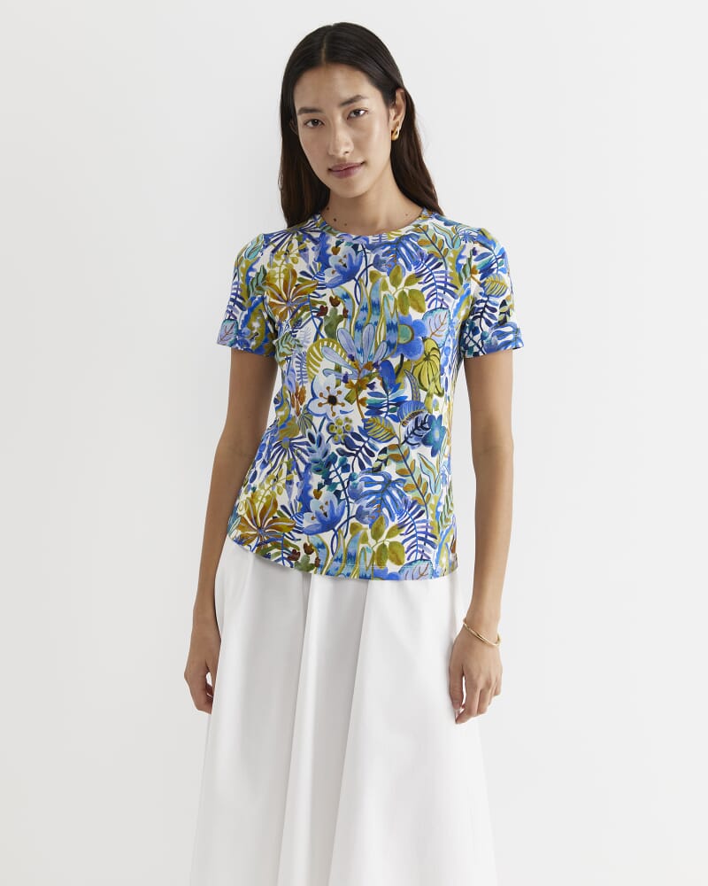 Jungle Short Sleeve Liberty Tee in BLUE MULTI