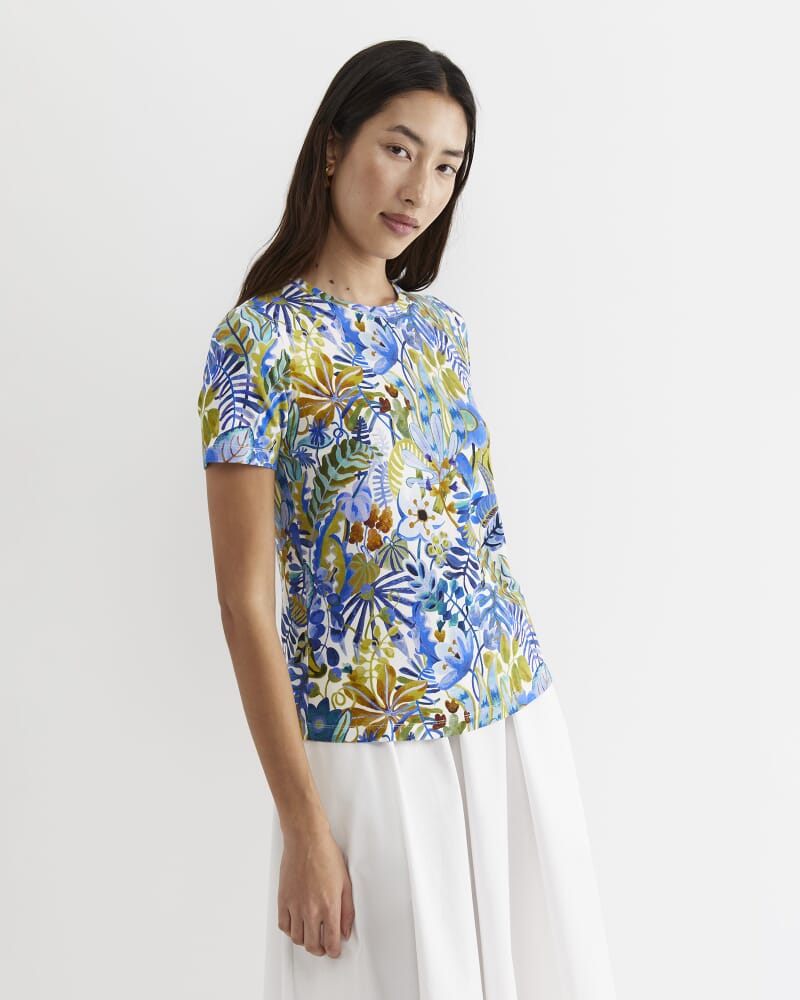 Jungle Short Sleeve Liberty Tee in BLUE MULTI