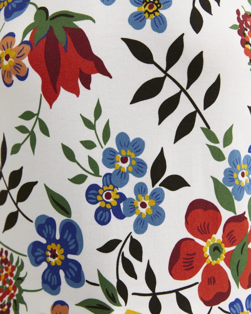 Edenham Short Sleeve Liberty Tee in WHITE/MULTI