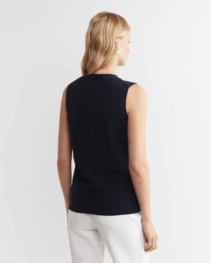 Becky Cotton Vest in NAVY