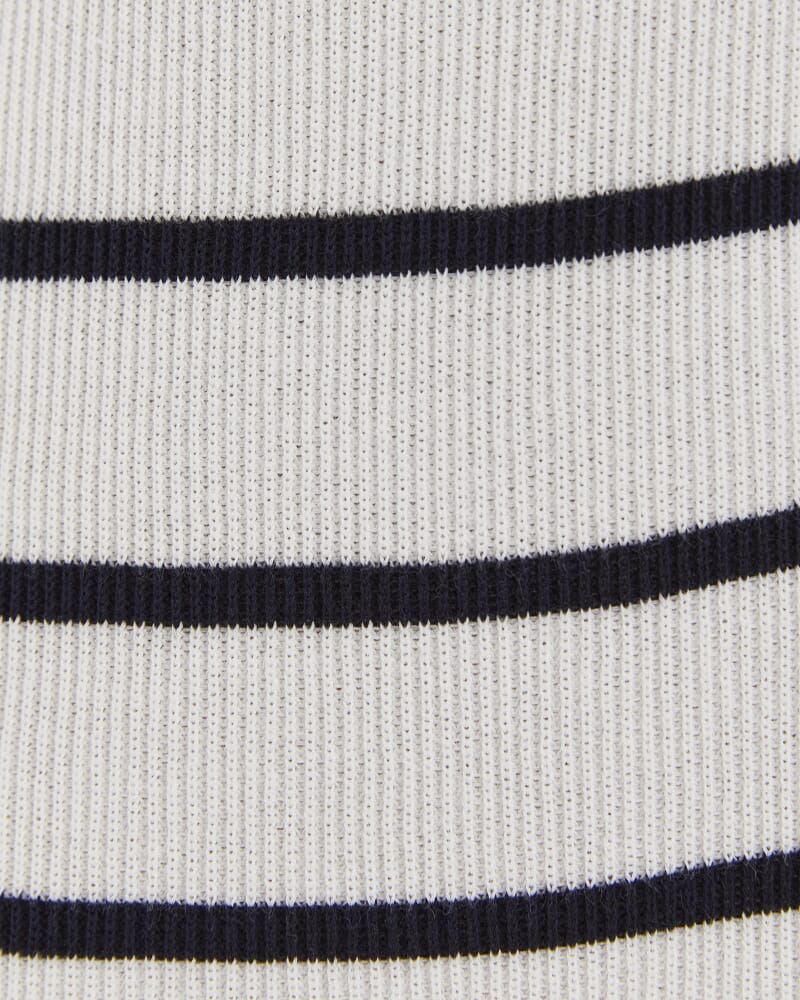 Becky Cotton Vest Dress in WHITE/NAVY