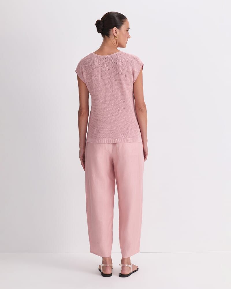 Luisa V-Neck Knit Top in DUSTY ROSE