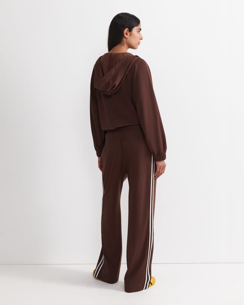 Misha Straight Leg Track Pant in CHOCOLATE