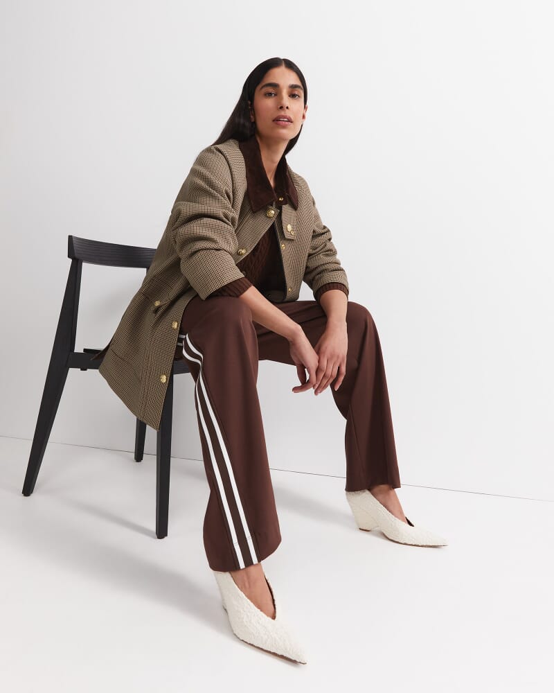Misha Straight Leg Track Pant in CHOCOLATE