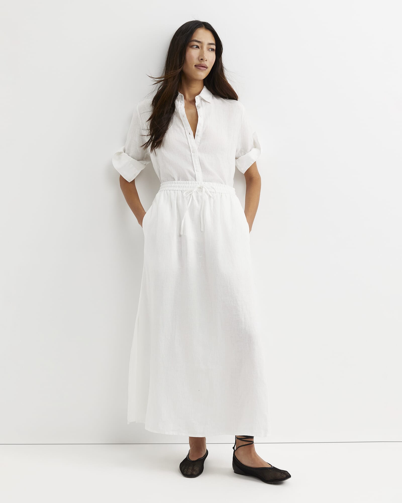Lulu Linen Midi Skirt
