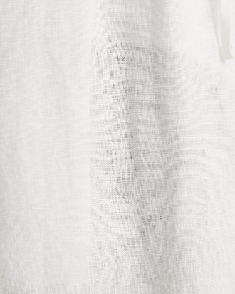 Lulu Linen Midi Skirt in WHITE