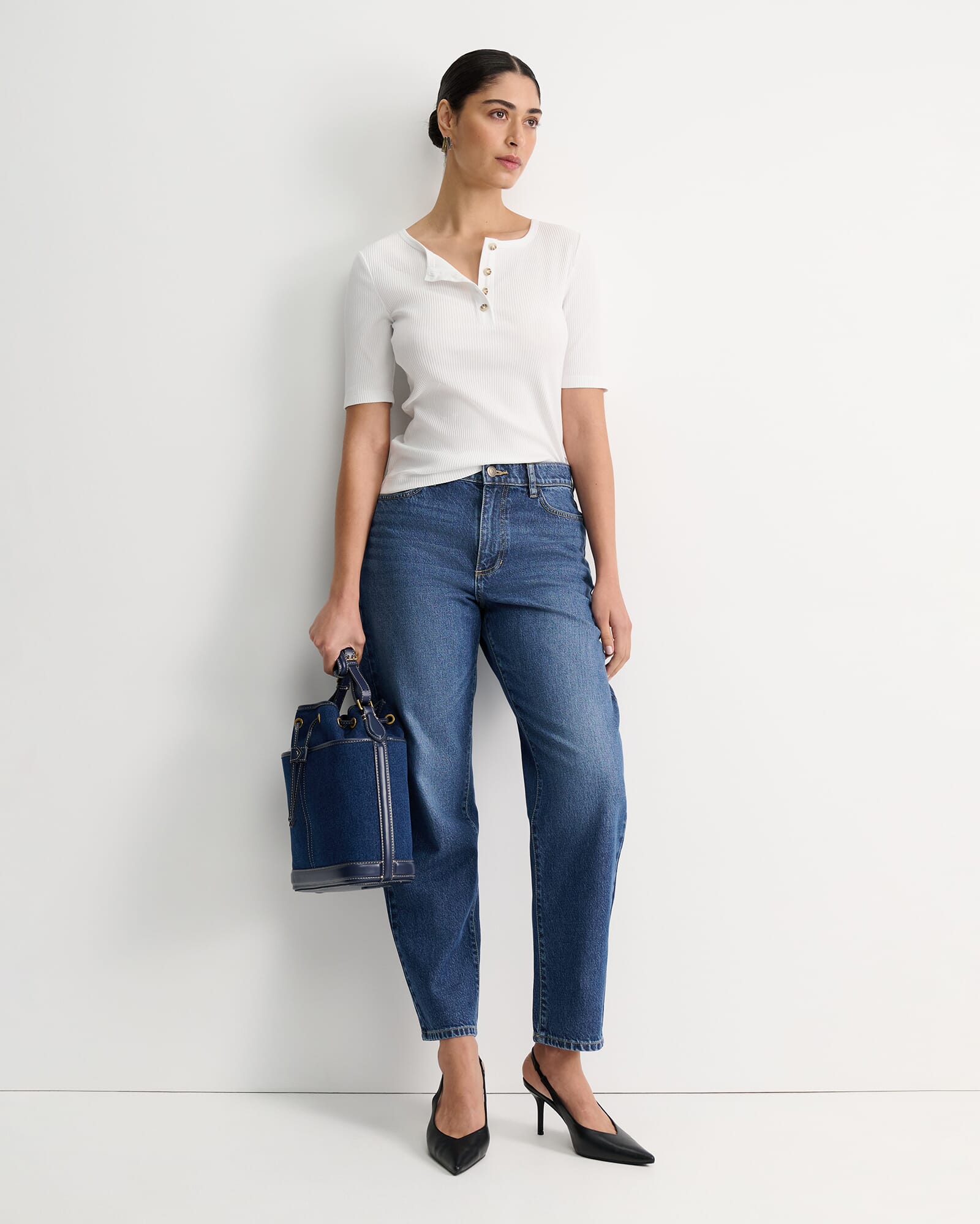 Allie Rib Henley Tee