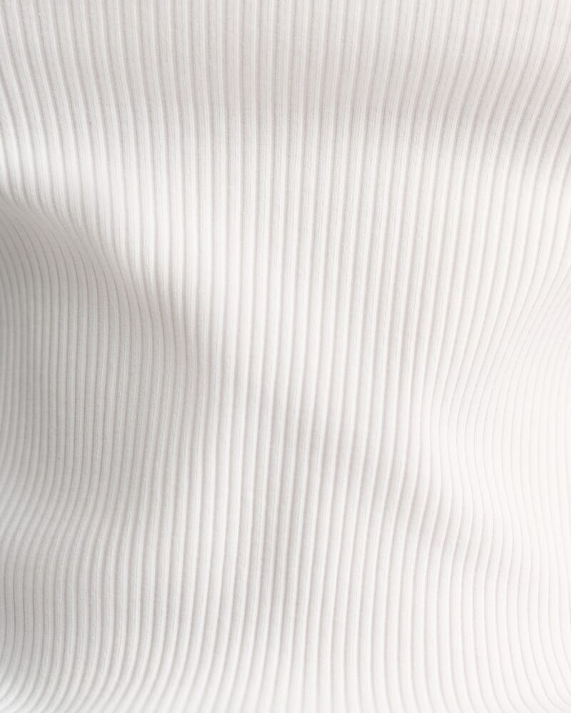 Allie Rib Henley Tee in WHITE