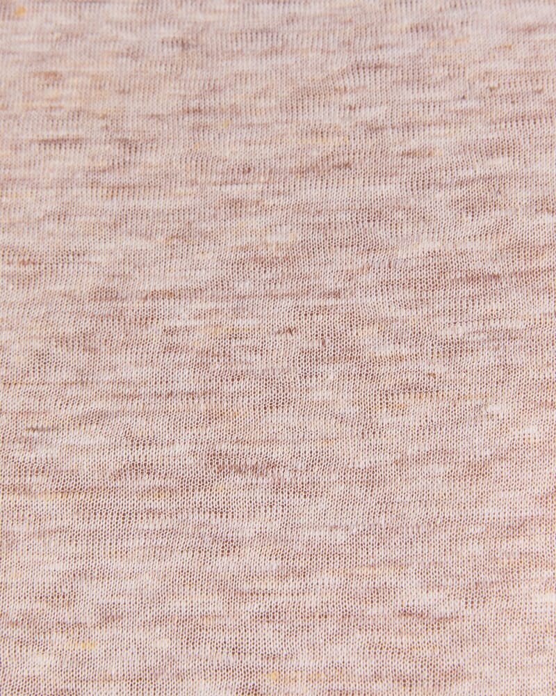 Cecile Linen Top in NATURAL MELANGE
