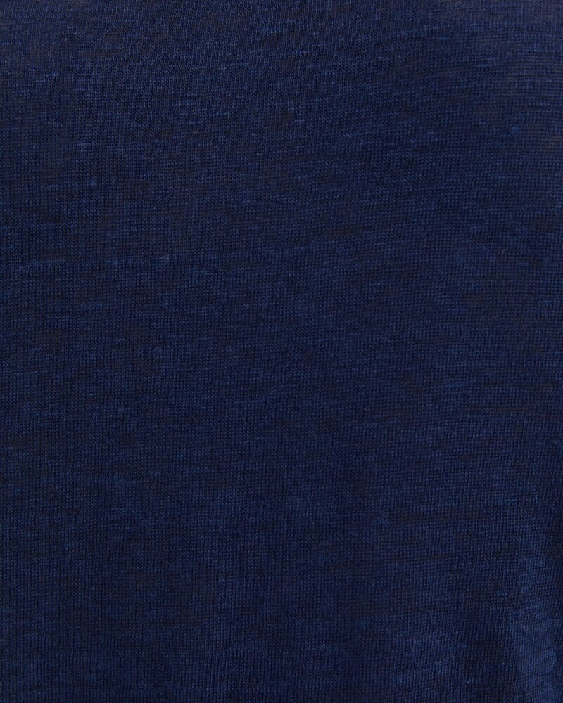 Cecile Linen Top in NAVY