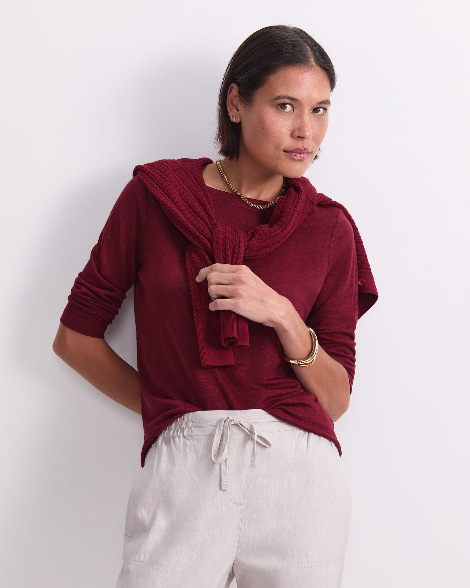 Cecile Linen Top