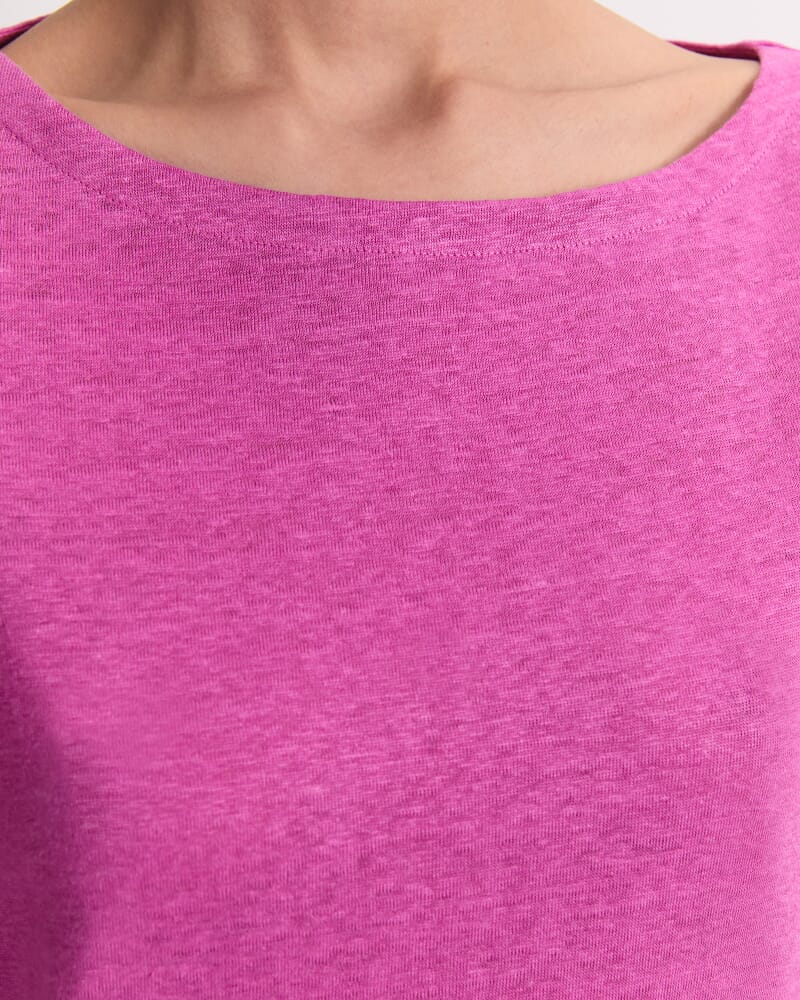 Cecile Linen Top in SHERBET