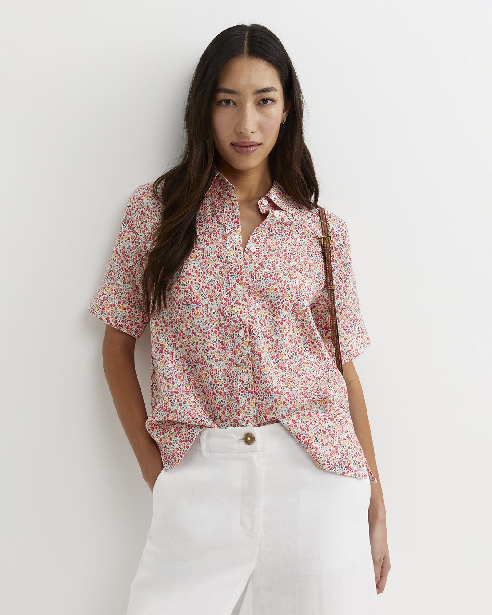 Phoebe Short Sleeve Liberty Linen Shirt