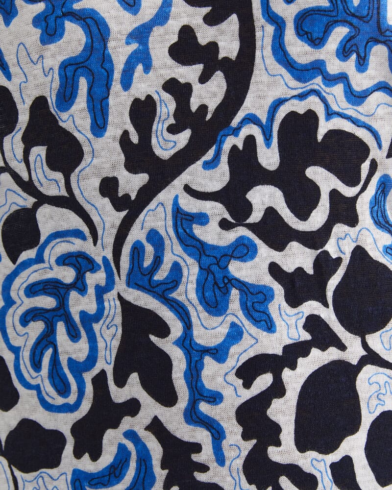 Nur Linen Dress in BLUE MULTI