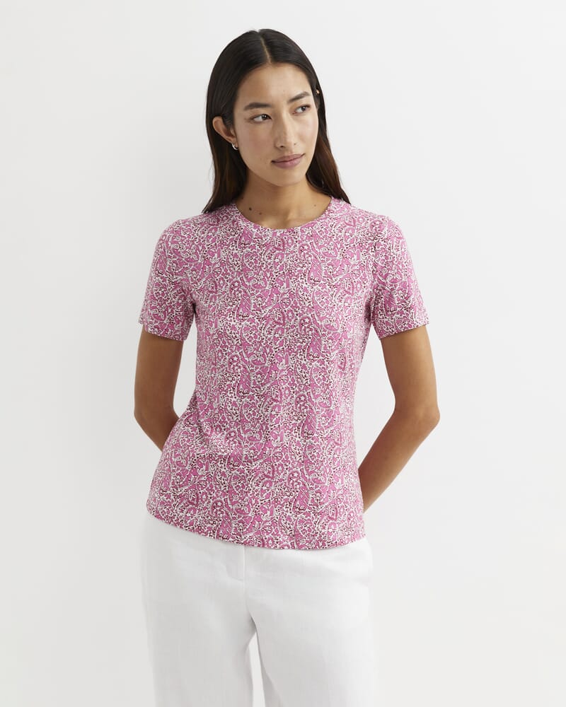Laurel Short Sleeve Liberty Tee in PINK MULTI