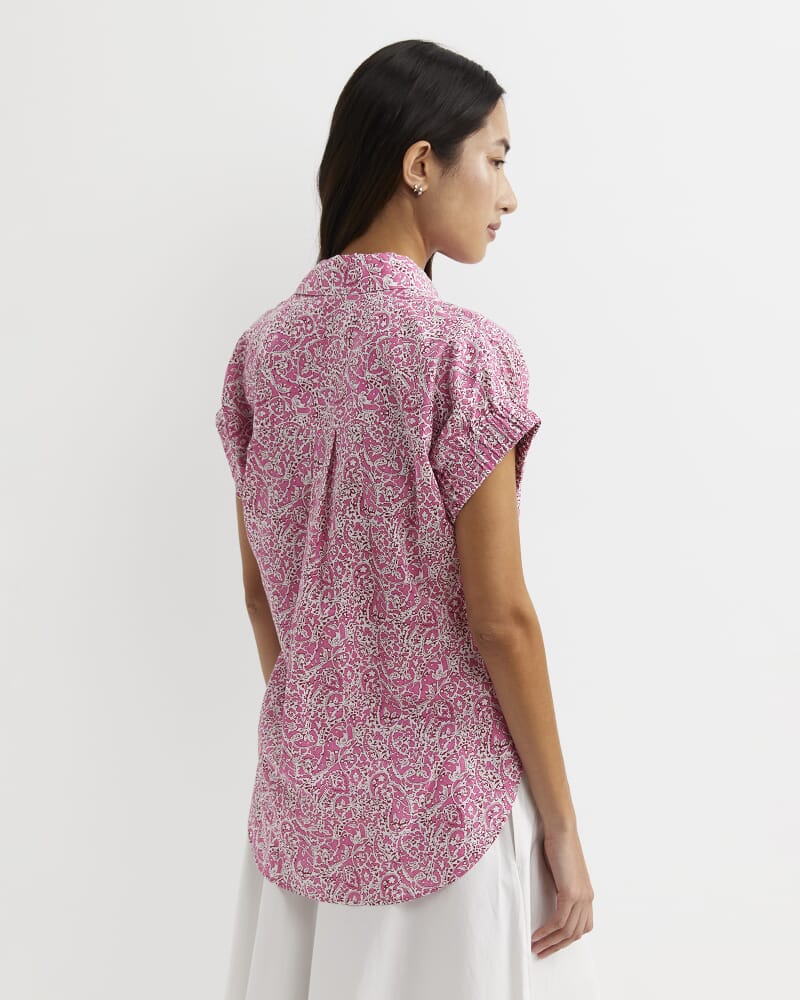 Laurel Short Sleeve Liberty Shirt in PINK MULTI