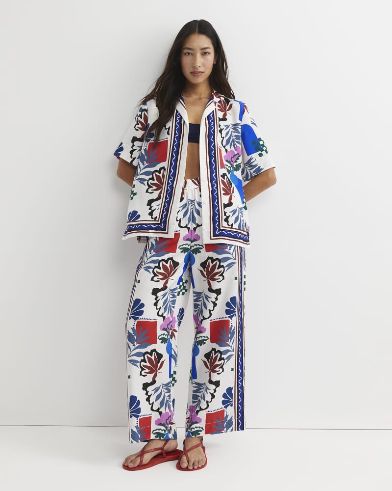 Marika Short Sleeve Shirt in PINK MULTI