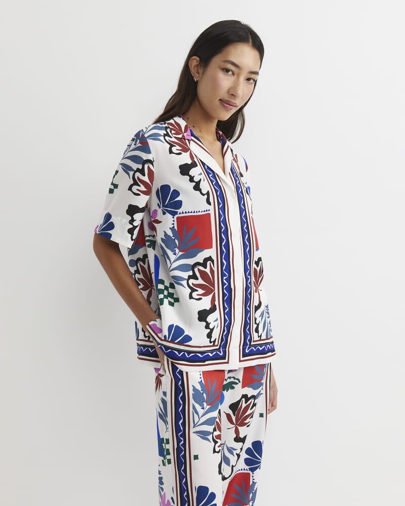 Marika Short Sleeve Shirt in PINK MULTI