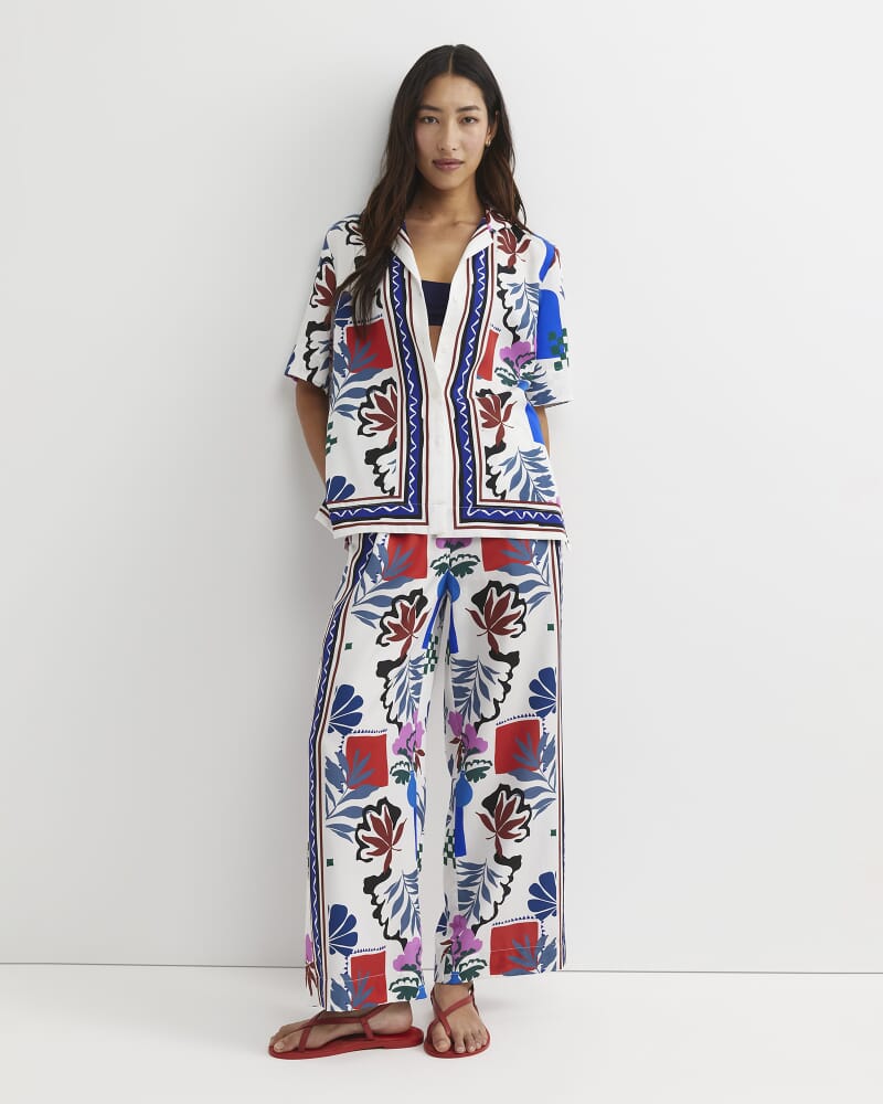 Marika Short Sleeve Shirt in PINK MULTI