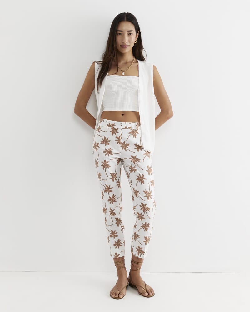 Palm Venus Capri in TAN/WHITE