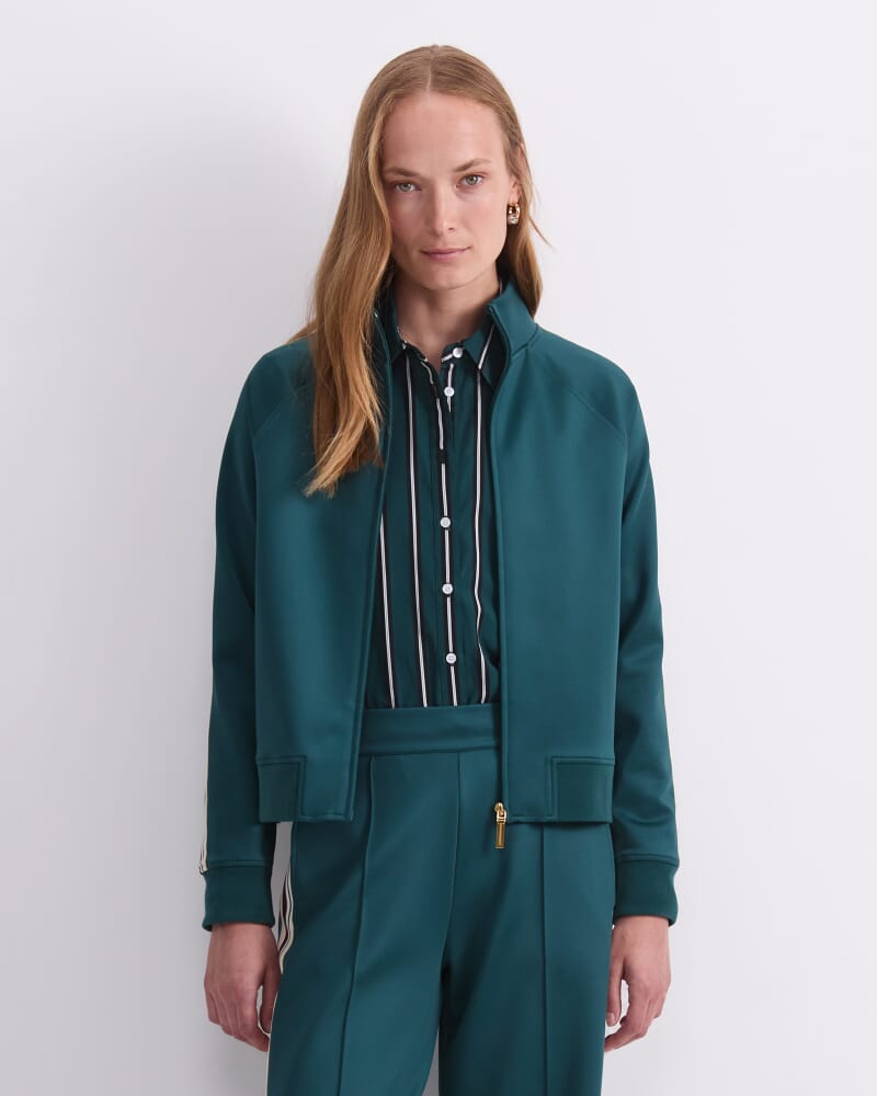 Lina Track Jacket in DARK JADE