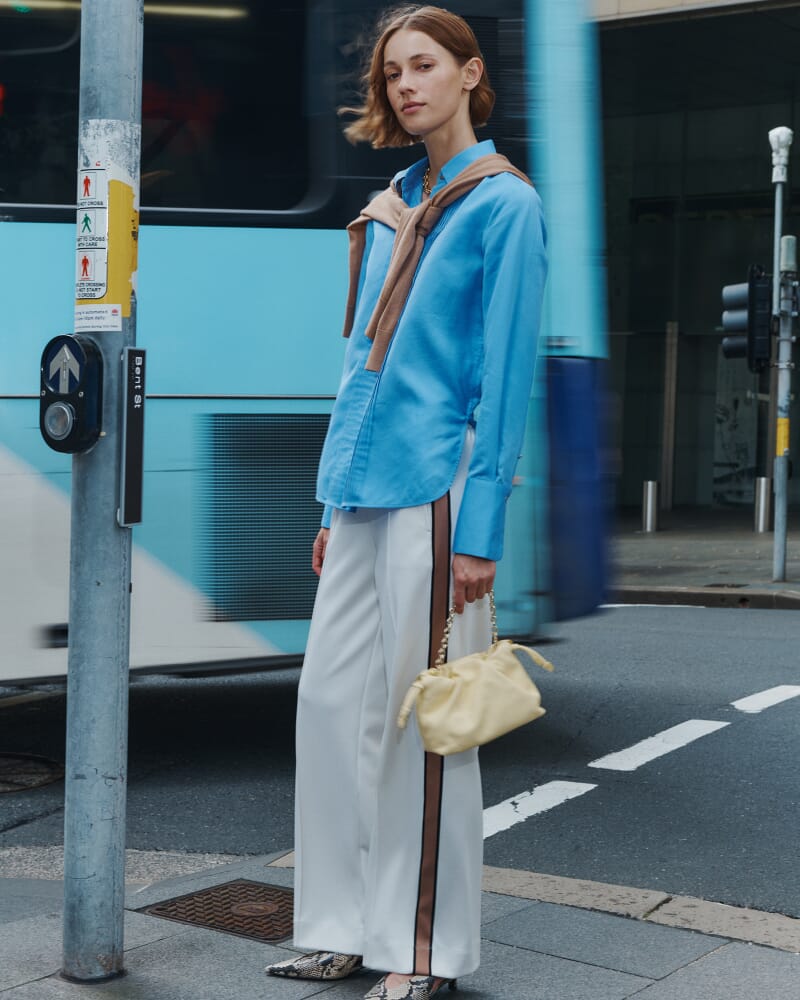 Lina Track Pant in WHITE/MULTI