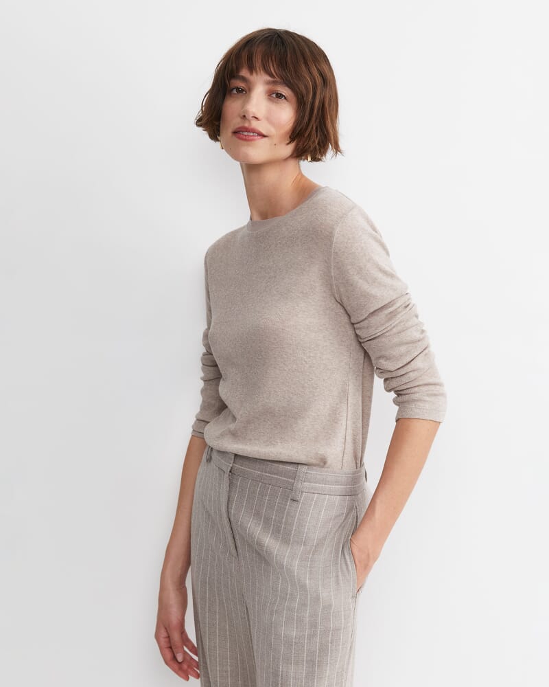 Shanni Cotton Cashmere Tee in MINK