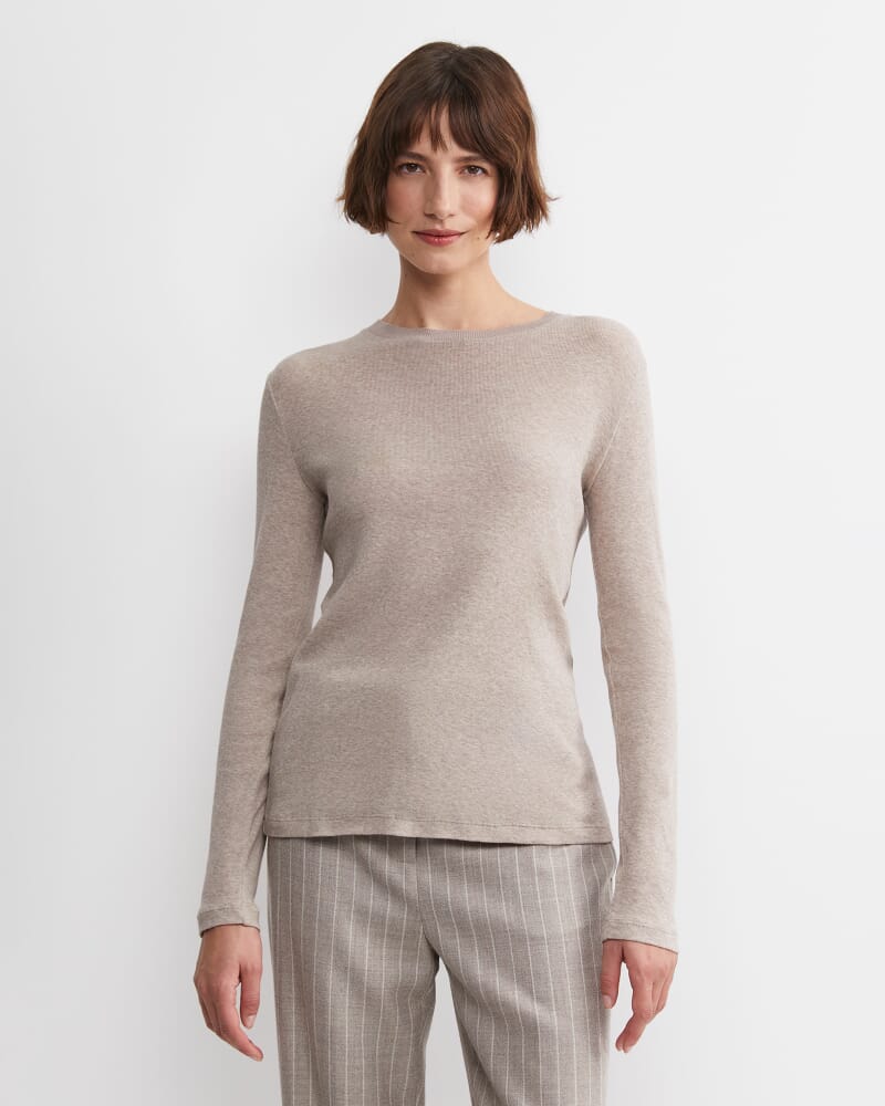 Shanni Cotton Cashmere Tee in MINK