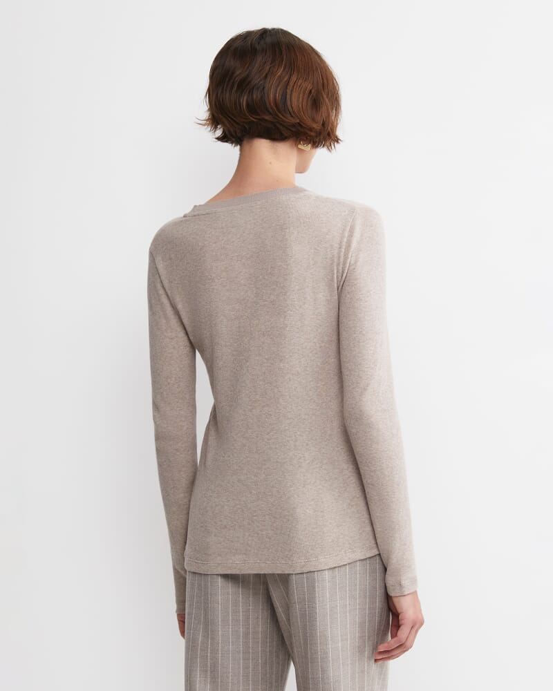 Shanni Cotton Cashmere Tee in MINK