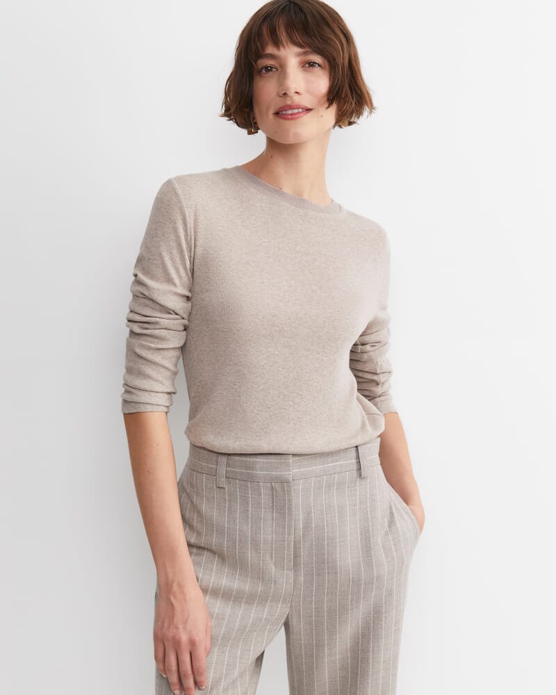 Shanni Cotton Cashmere Tee in MINK