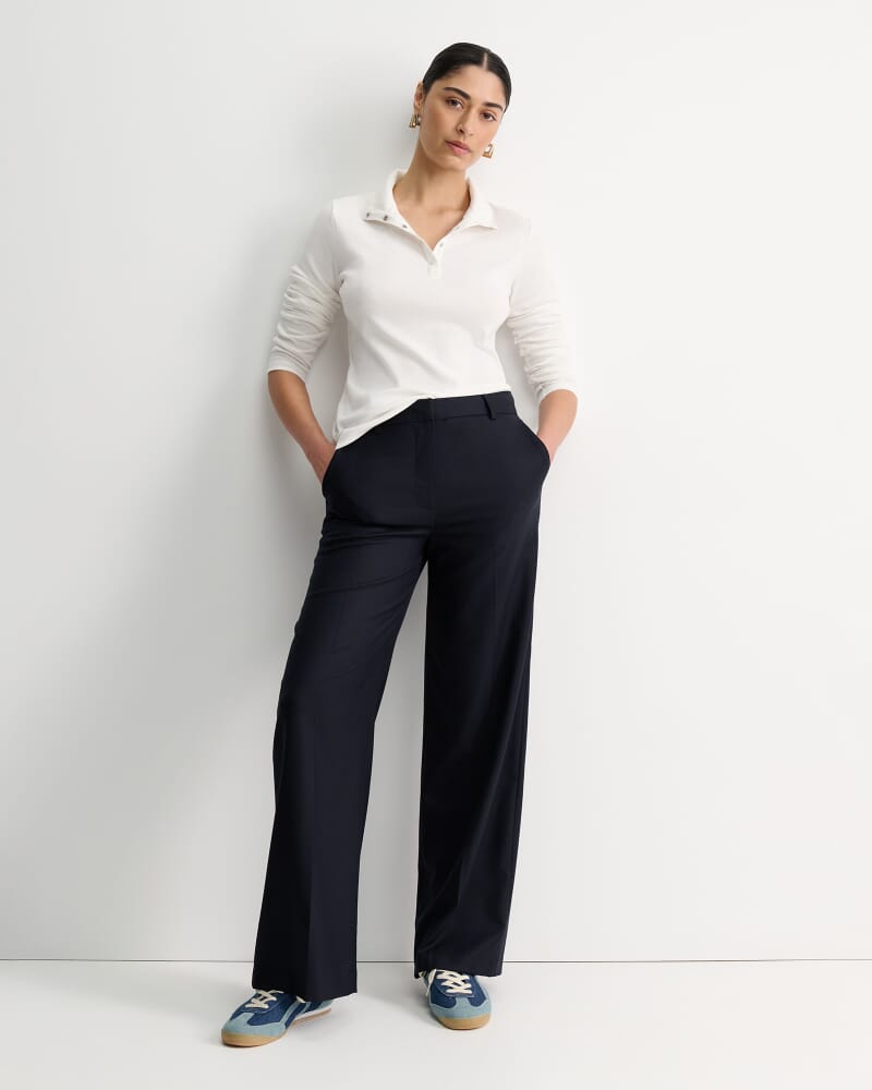 Wren Wide Leg Pant in NAVY