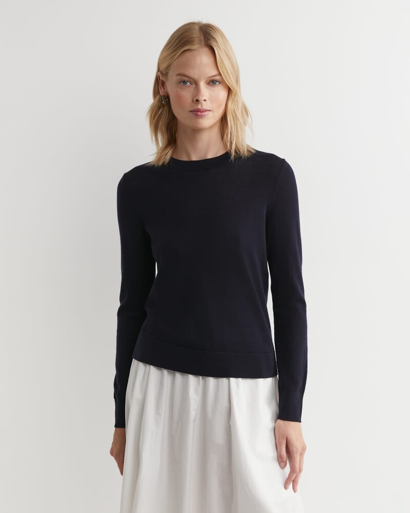 Francis Merino Crew Neck Knit in NAVY