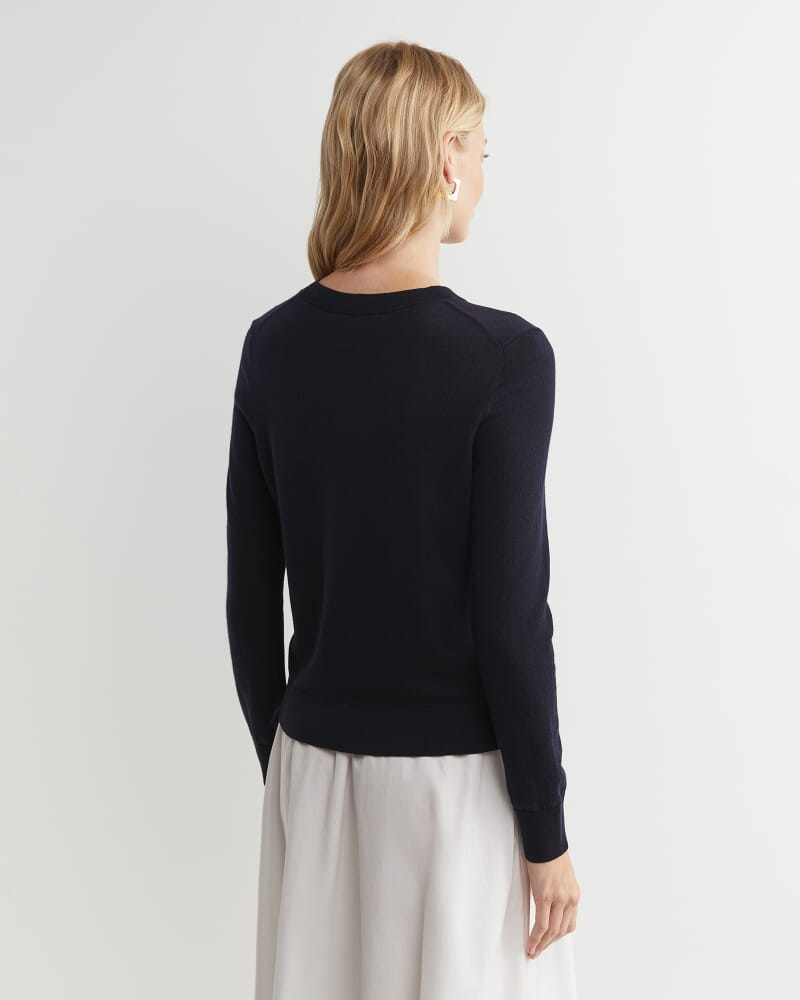 Francis Merino Crew Neck Knit in NAVY