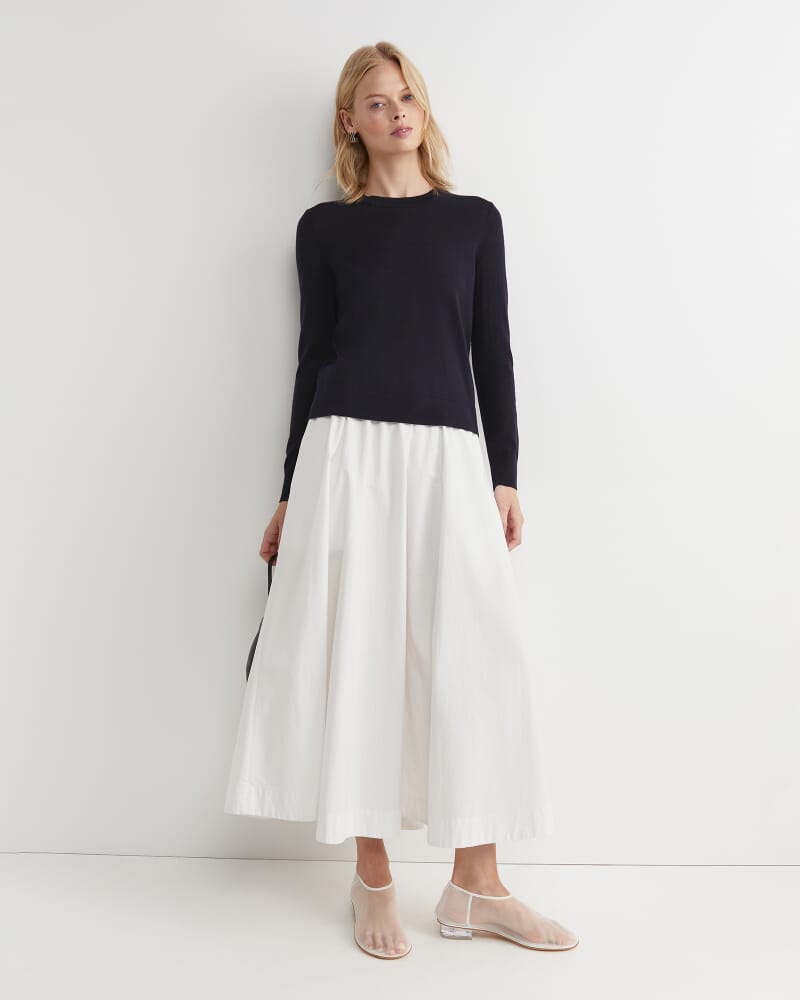 Francis Merino Crew Neck Knit in NAVY