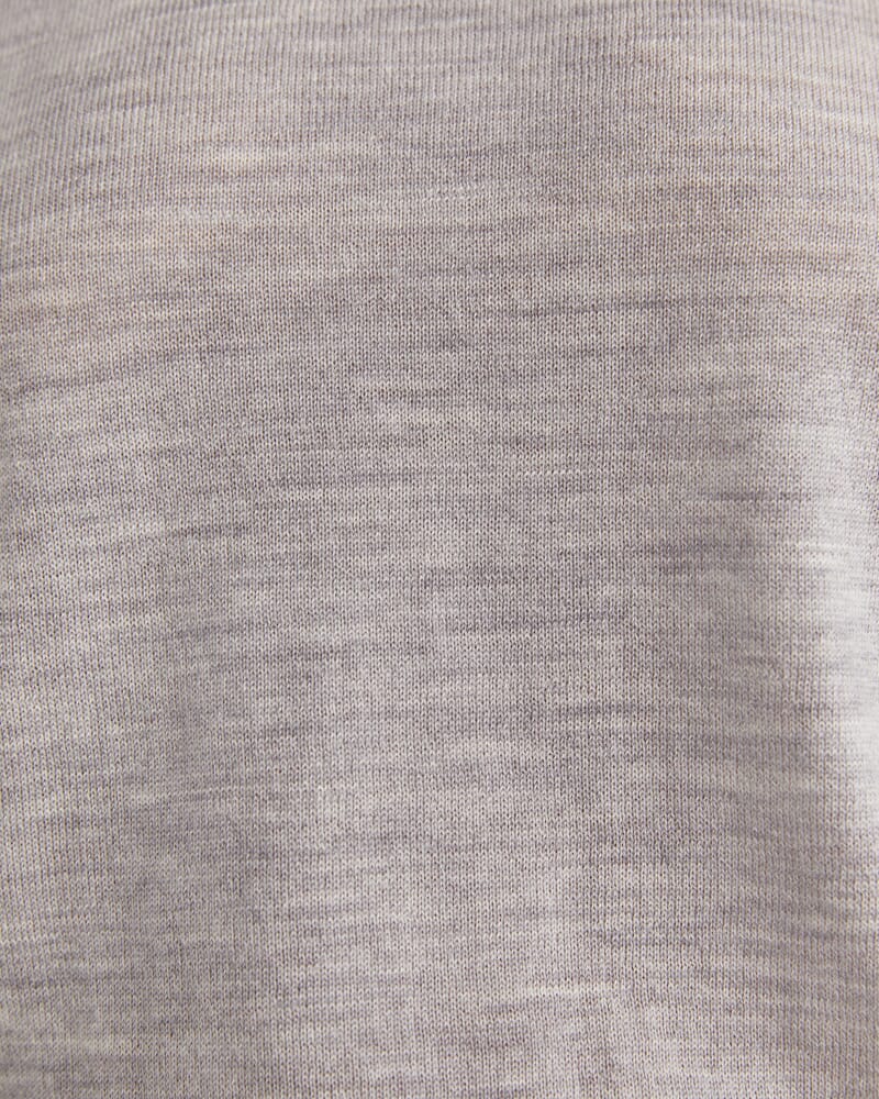 Francis Merino Crew Neck Knit in SILVER MELANGE