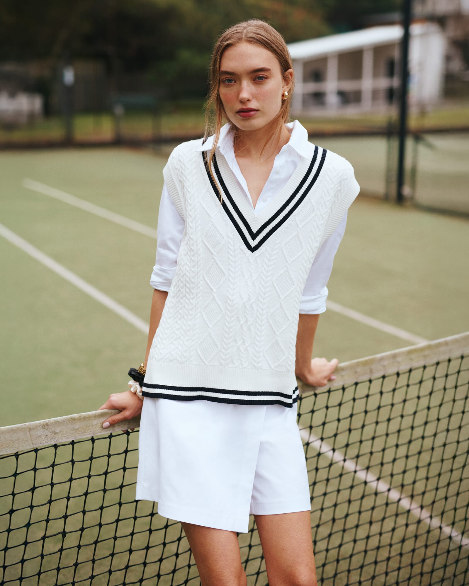 Elka Cable V-Neck Vest