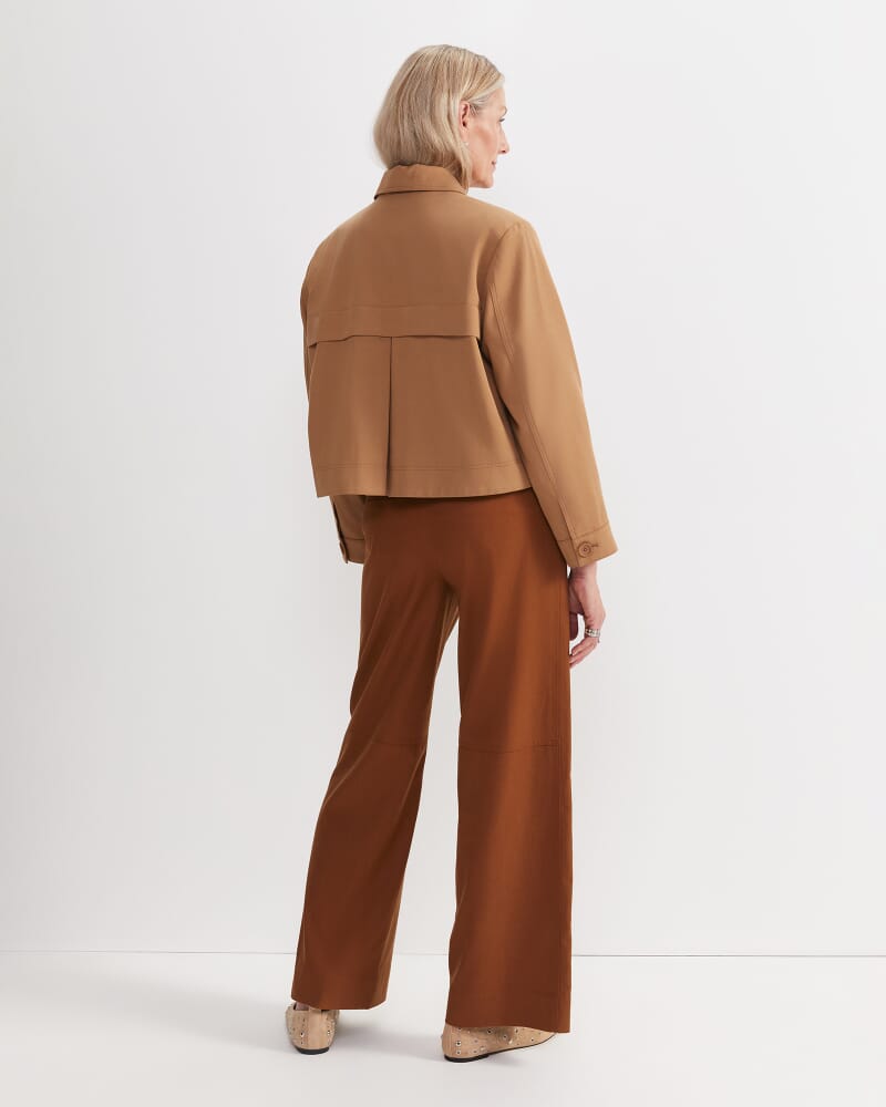 Hazel Crop Jacket in TAN