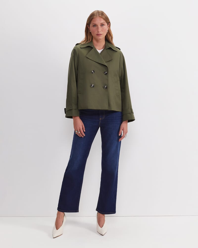Audrey Crop Trench in KHAKI