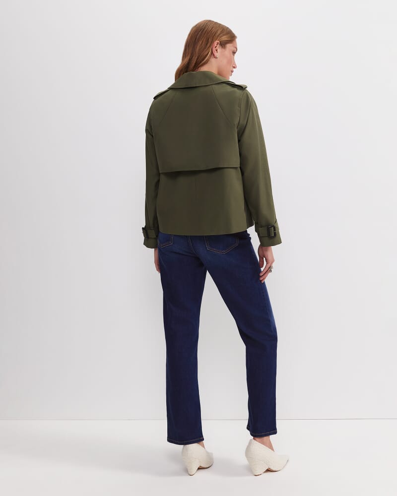 Audrey Crop Trench in KHAKI