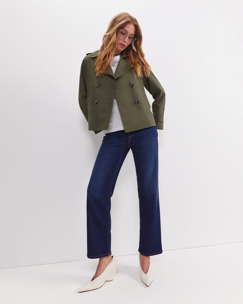 Audrey Crop Trench in KHAKI