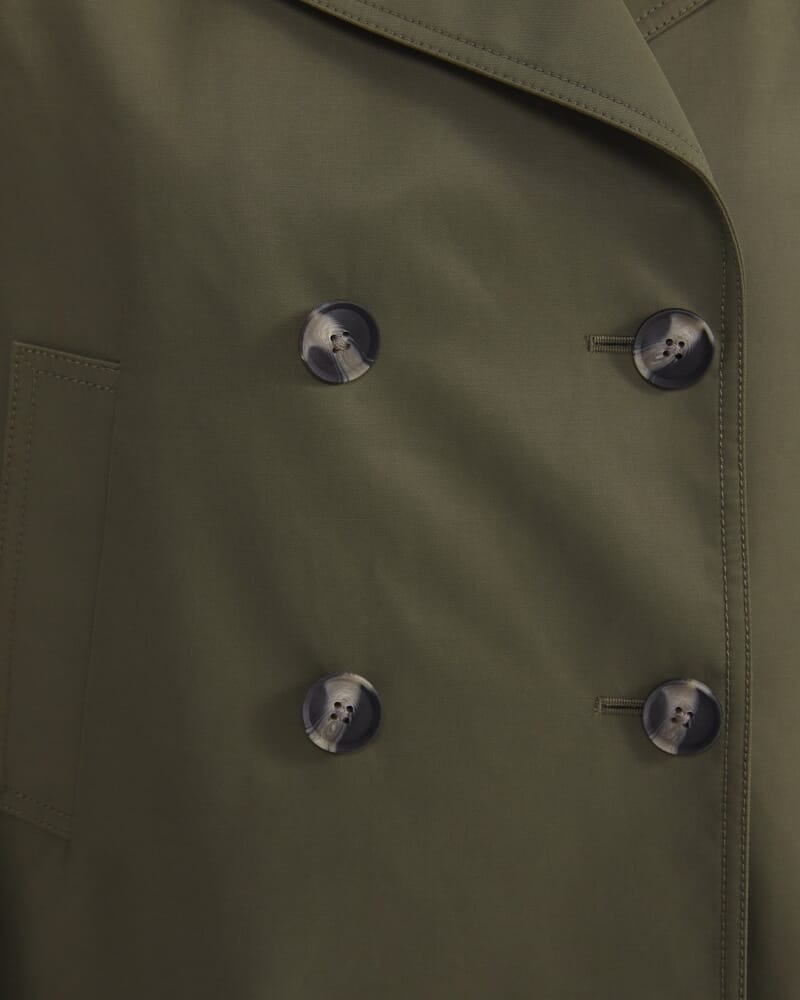 Audrey Crop Trench in KHAKI