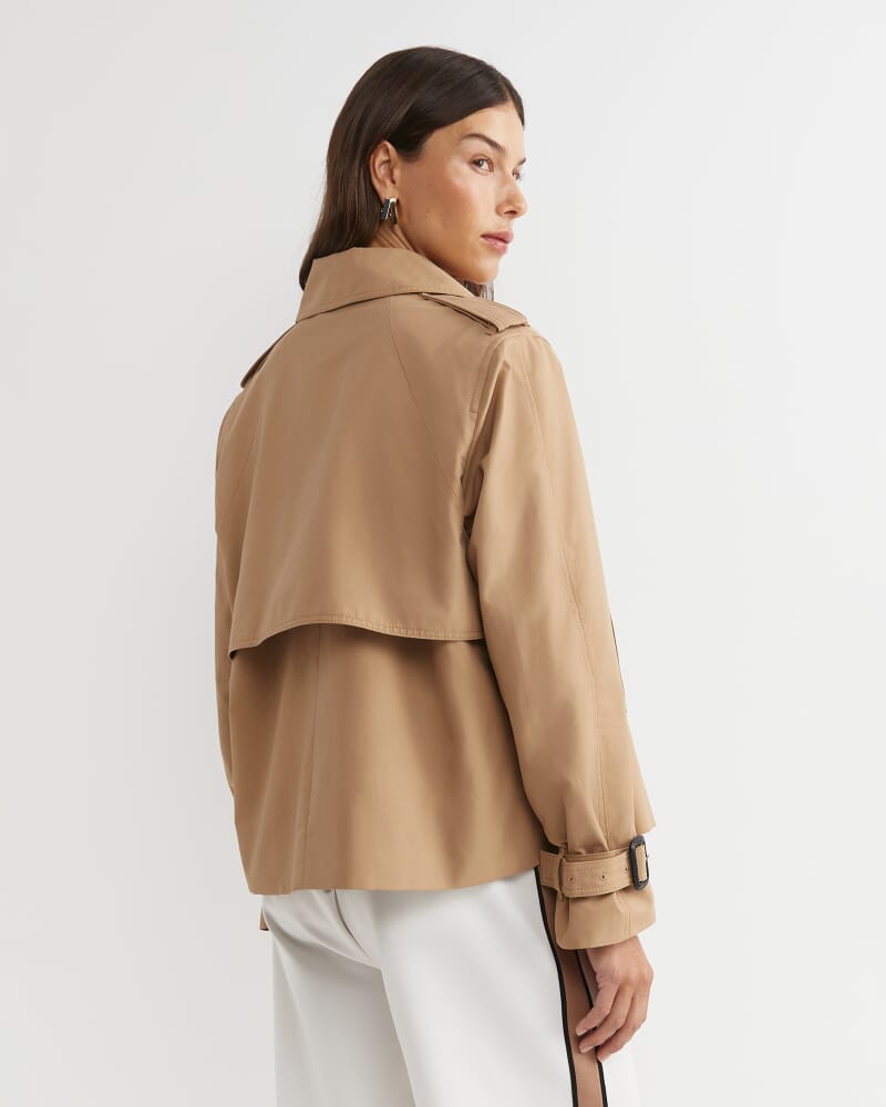 Audrey Crop Trench in PECAN