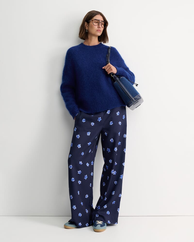 Ila Wide Leg Pant in MULTI NAVY