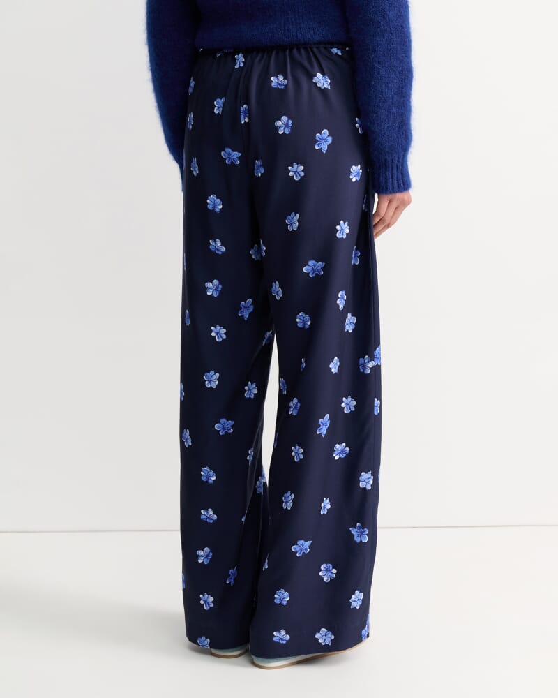 Ila Wide Leg Pant in MULTI NAVY