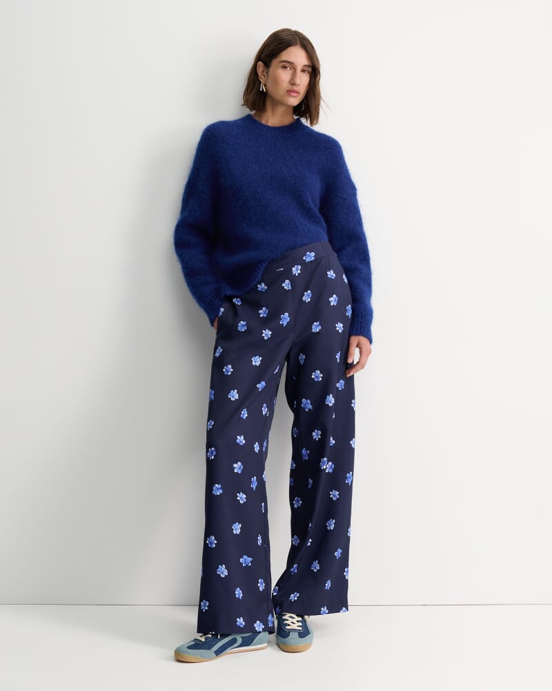 Ila Wide Leg Pant in MULTI NAVY
