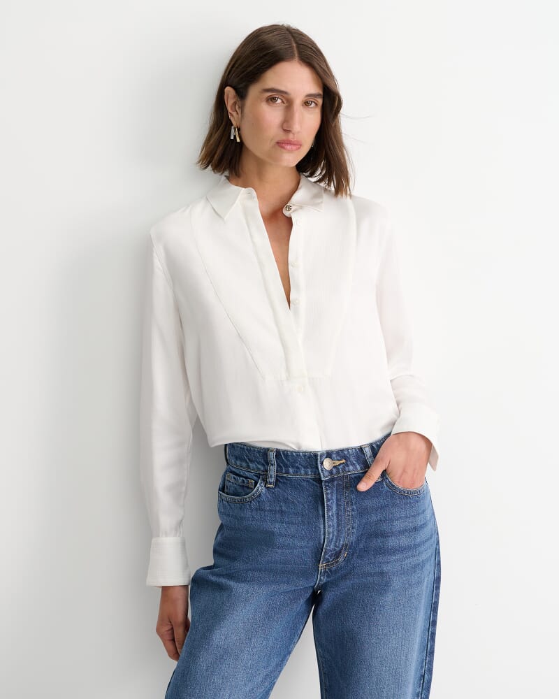 Garbo Tuxedo Shirt in WHITE