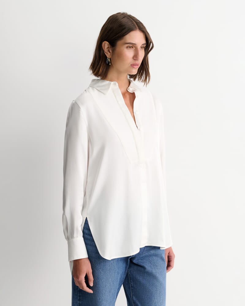 Garbo Tuxedo Shirt in WHITE